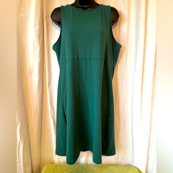 Vintage Eddie Bauer Stretchy Green Sleeveless Dress Women’s Size L - Picture 1 of 4